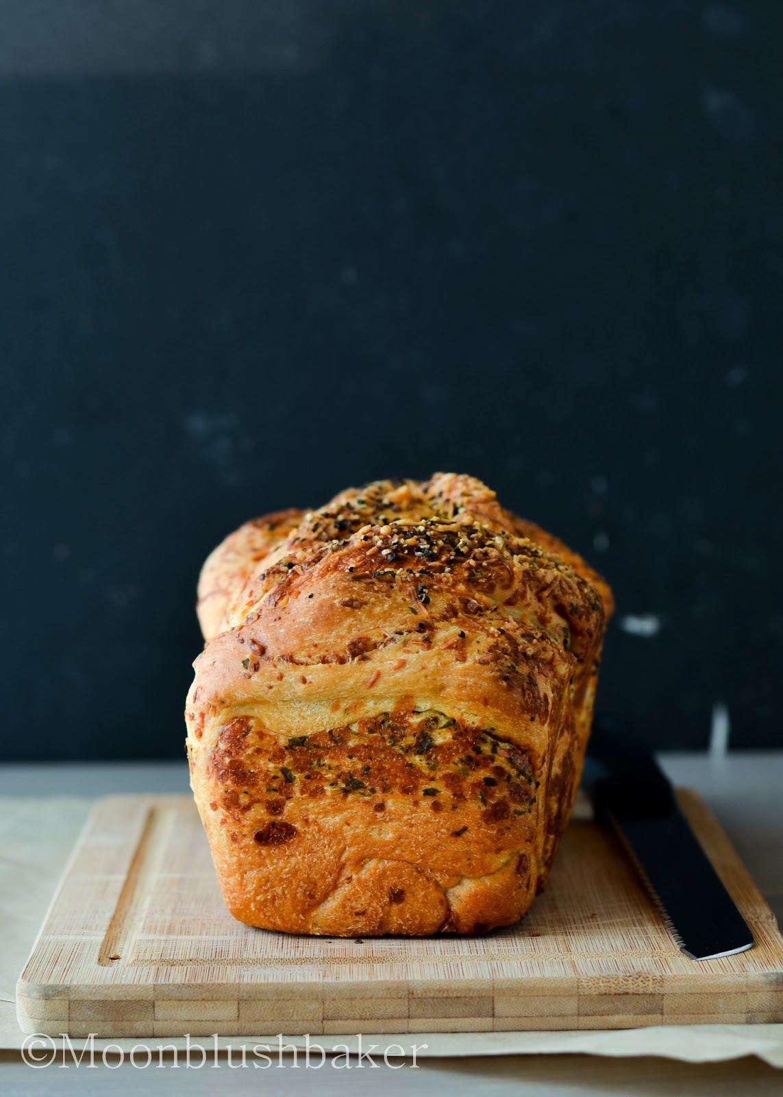 Bread uses//Twisted Parmesan herb loaf. The moonblush Baker