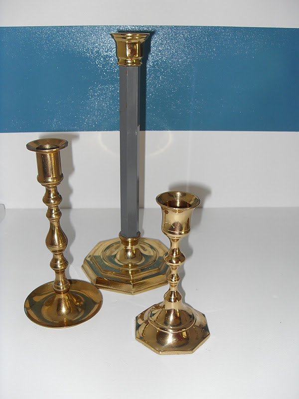 Oops! Painted Brass Candlesticks Before and After