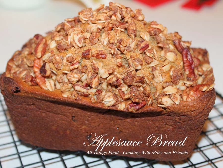 Cooking With Mary and Friends Applesauce Bread with Crumble Topping