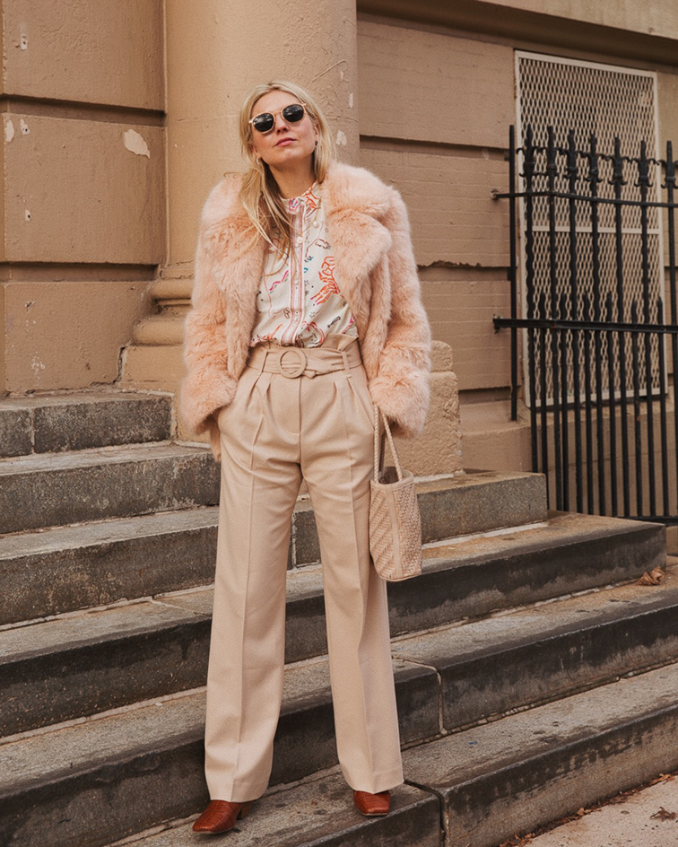 sezane zodiac astrology blouse, stella mccartney faux fur coat, nanushka boots, bembien braided leather bag, warby parker x chloe sevigny tate sunglasses sezane zodiac astrology blouse, stella mccartney faux fur coat, nanushka boots, bembien braided leather bag, warby parker x chloe sevigny tate sunglasses
