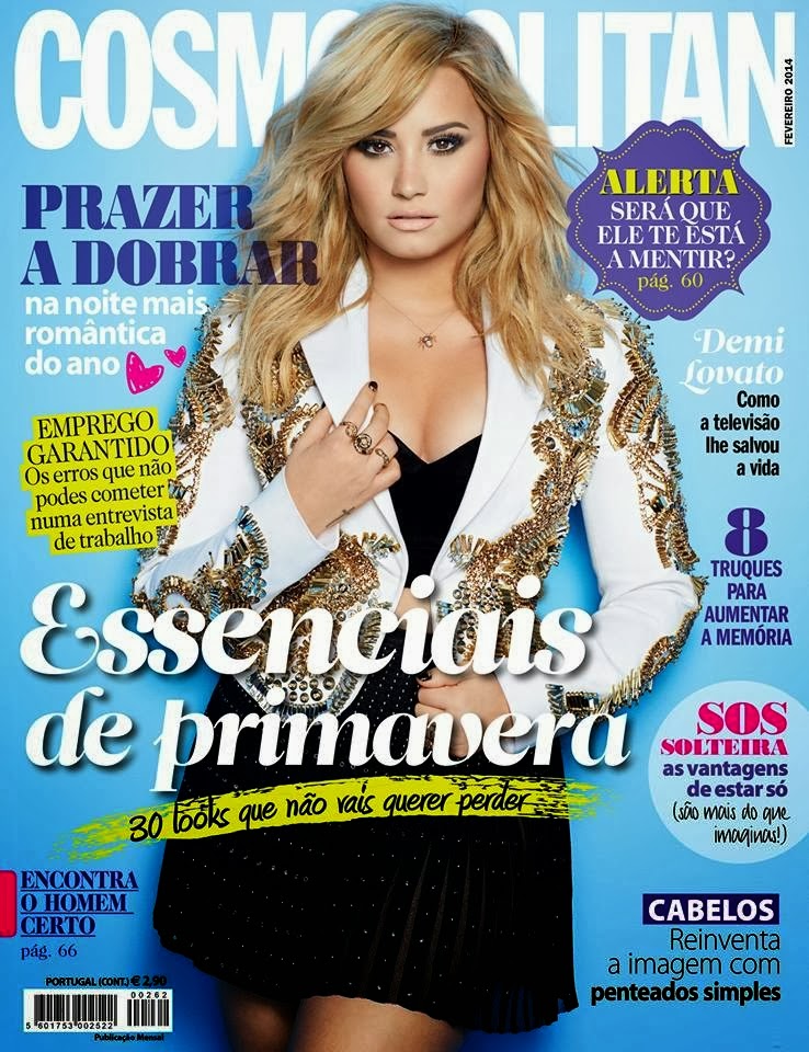 Demi Lovato Cosmopolitan Portugal Magazine Cover February 2014 HQ Scans