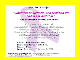 19 de marzo Jornada sobre Violencia de Género en la Comuna 7