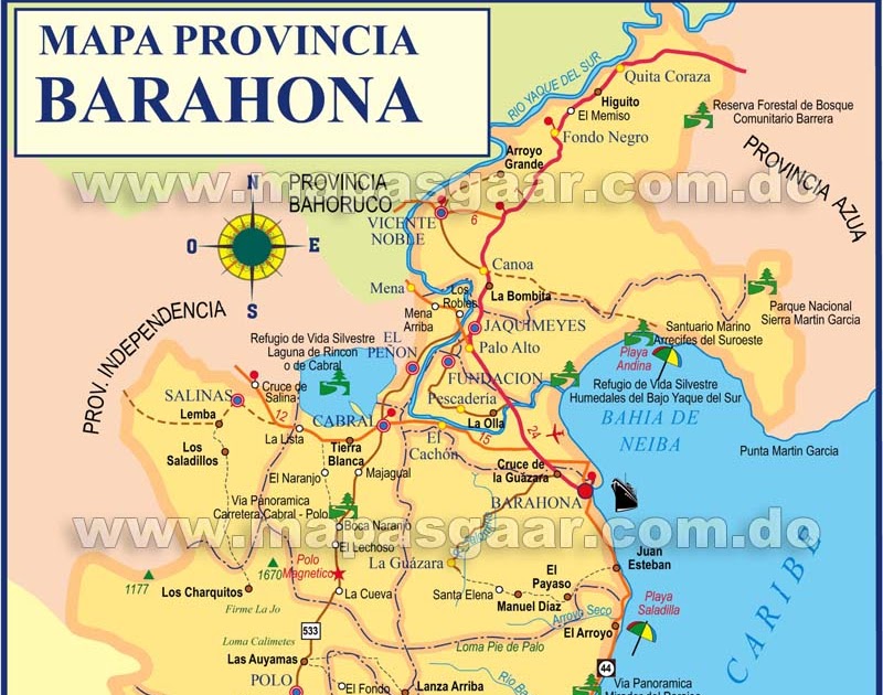Mapa Provincia Barahona. Jaquimeyes en la Red