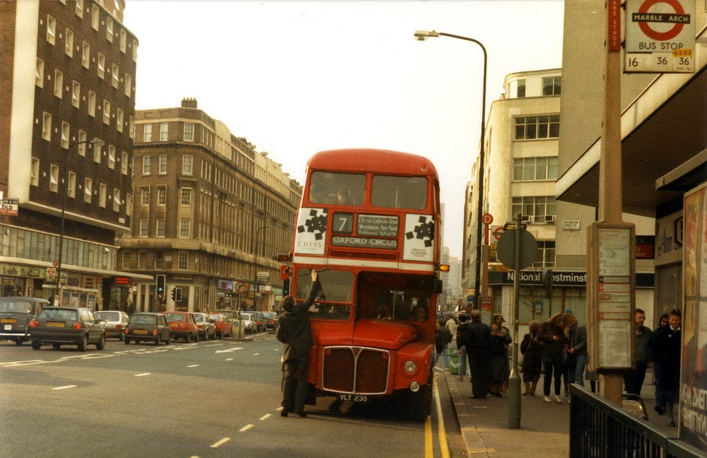 Pictures of Iconic Routemaster Buses on the Streets of London in the