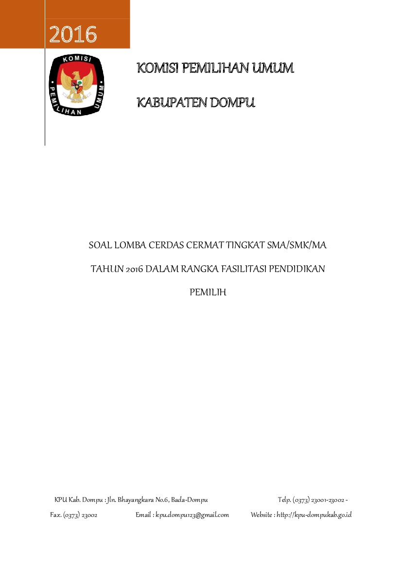 Contoh Soal Soal Tes Kpu