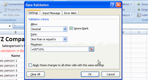 Data Validation Error Alert in Microsoft Excel Data Validation Error Alert in Microsoft Excel