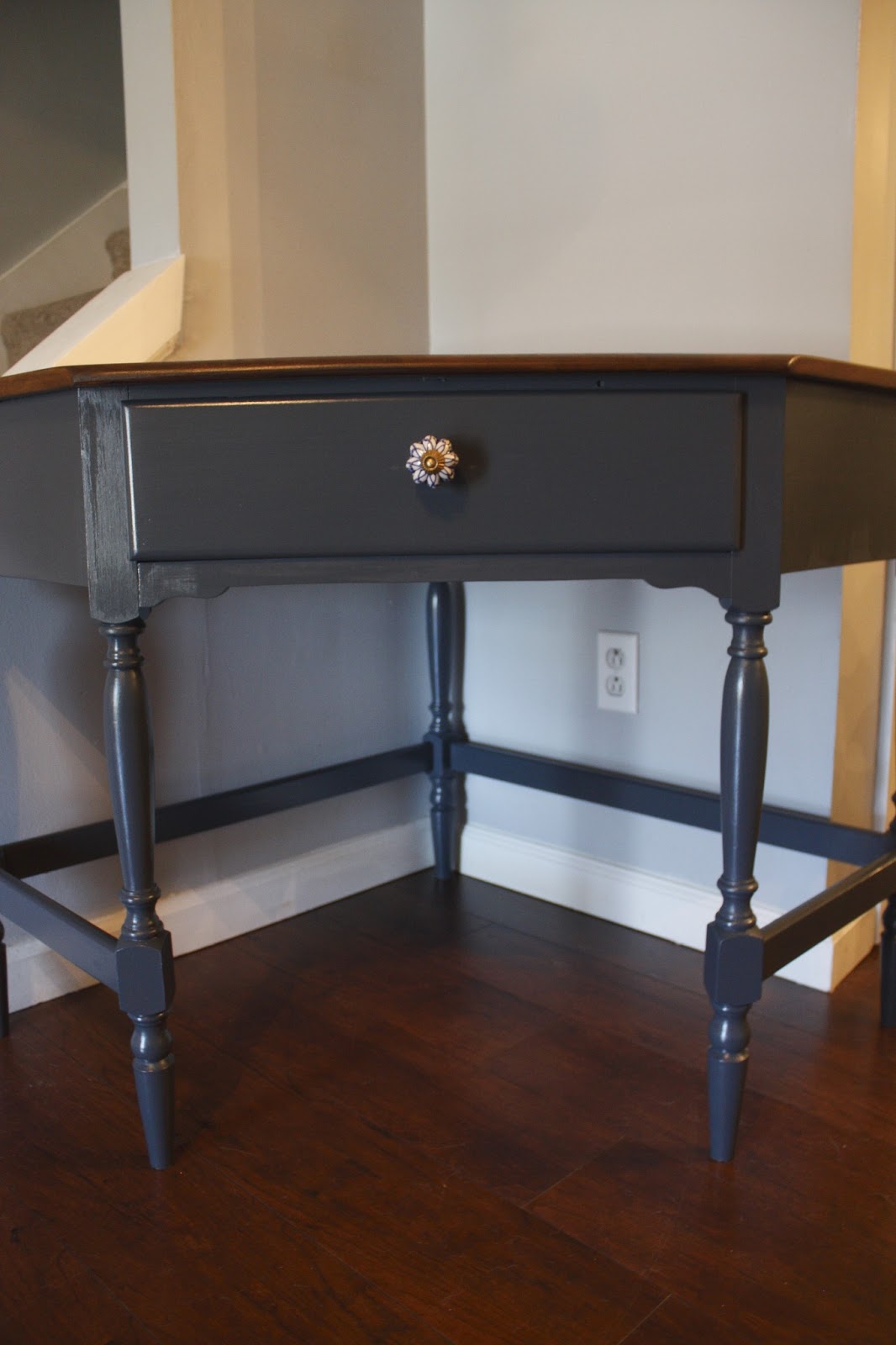 JL Designs Navy Blue Corner Desk