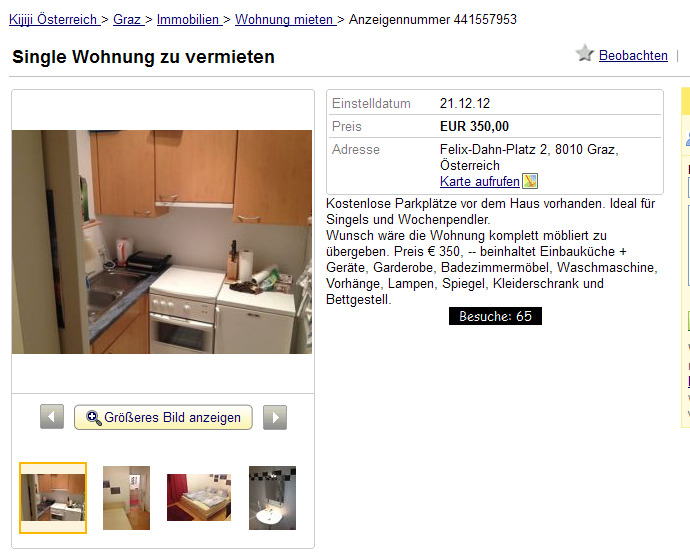 wohnungsbetrug.blogspot.com: Single Wohnung zu vermieten ...