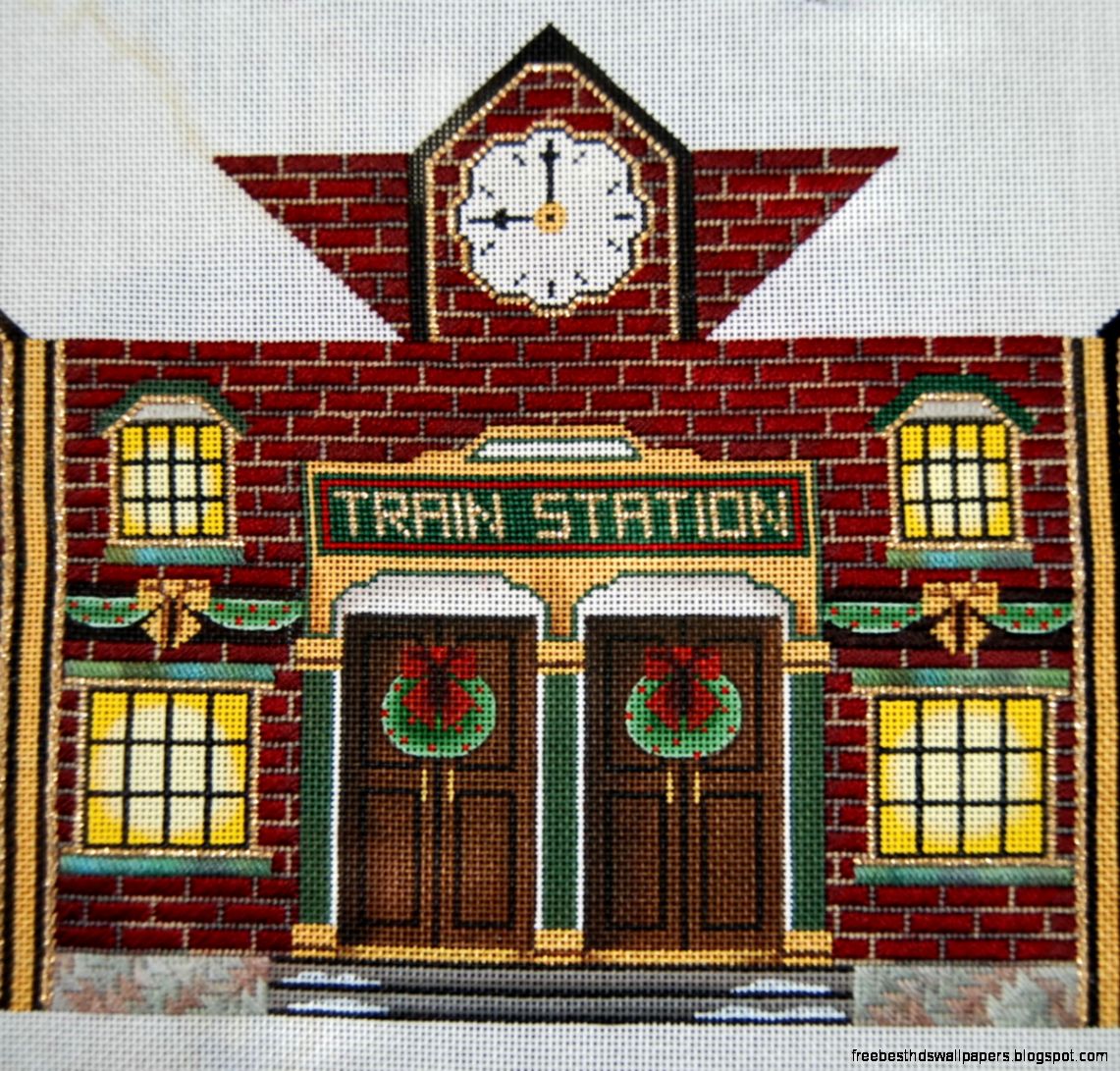 Christmas Train Station Best Wallpaper HD Christmas Train Station Best Wallpaper HD
