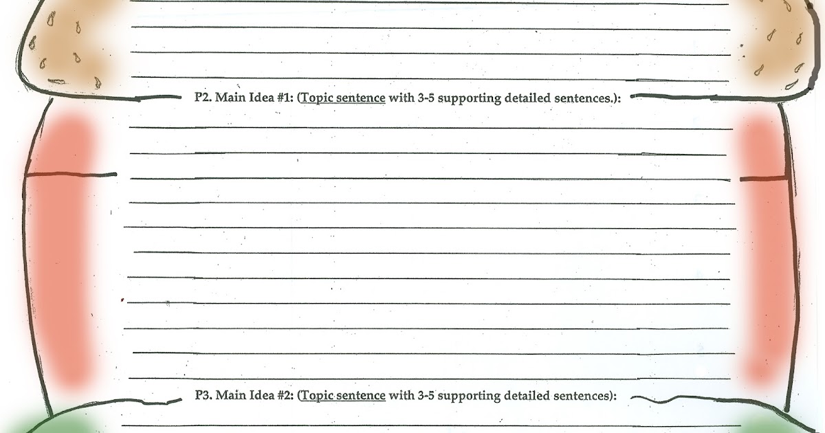 Krazy 4 Writing: Blackline Hamburger 3rd & 4th grade