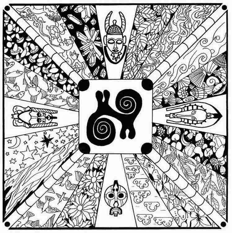 countries african mandala coloring pages of ghana