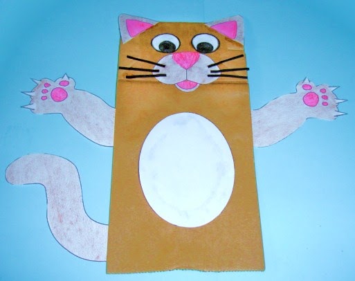 Learning Ideas - Grades K-8: Cat Paper Bag Craft, Books, and Game