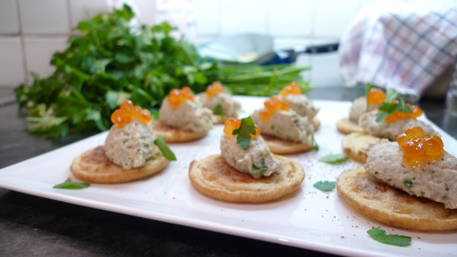 Delicious Mountain Smoked Mackerel and Apple Pate Blinis An