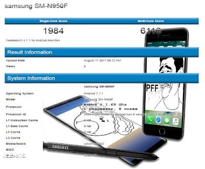 Galaxy Note 8 is slower than iPhone 7