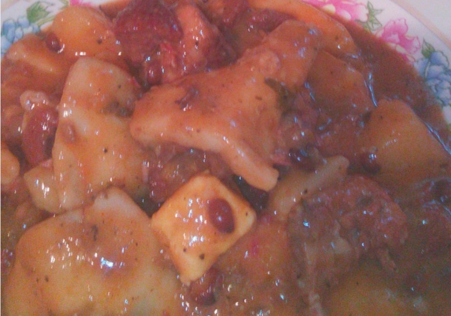 Cooking With Sugar Peas Soup and Dumplings