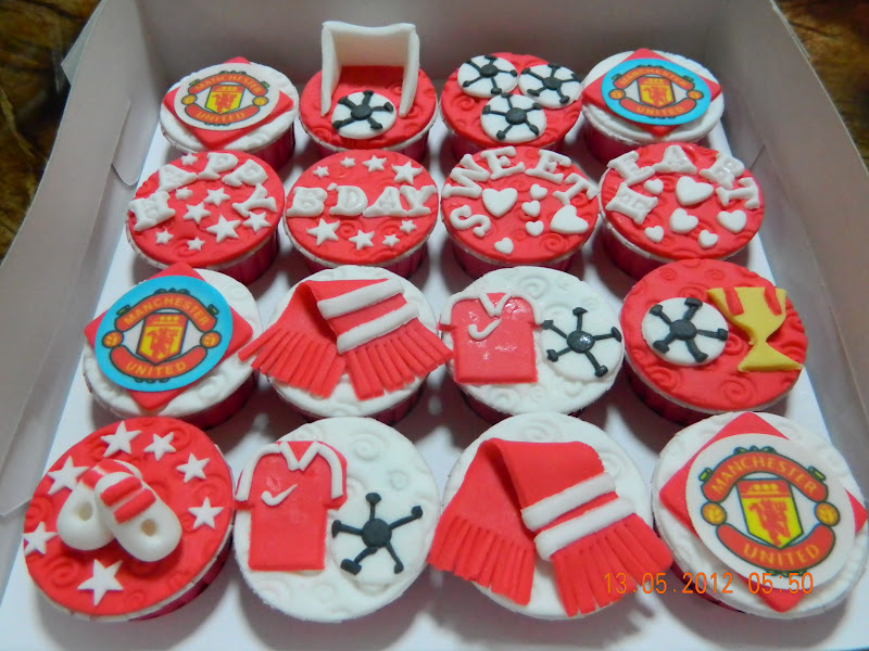 Mybabydeco Cupcakes Manchester United Fondant