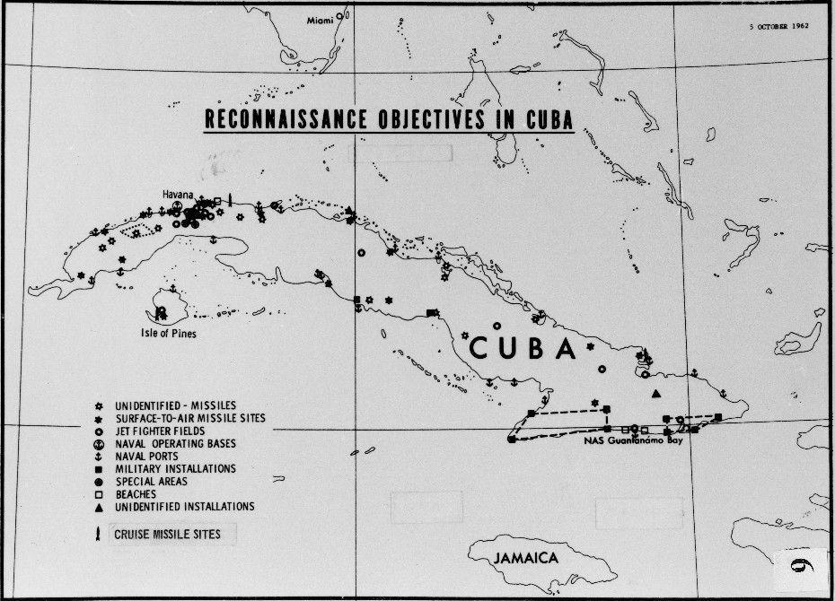 cuban missile crisis. CIA recon targets, October