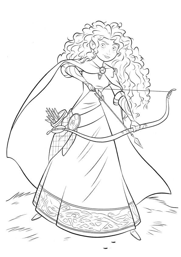 EL RINCÓN DE LOS PEQUES: PRINCESA MÉRIDA PARA COLOREAR