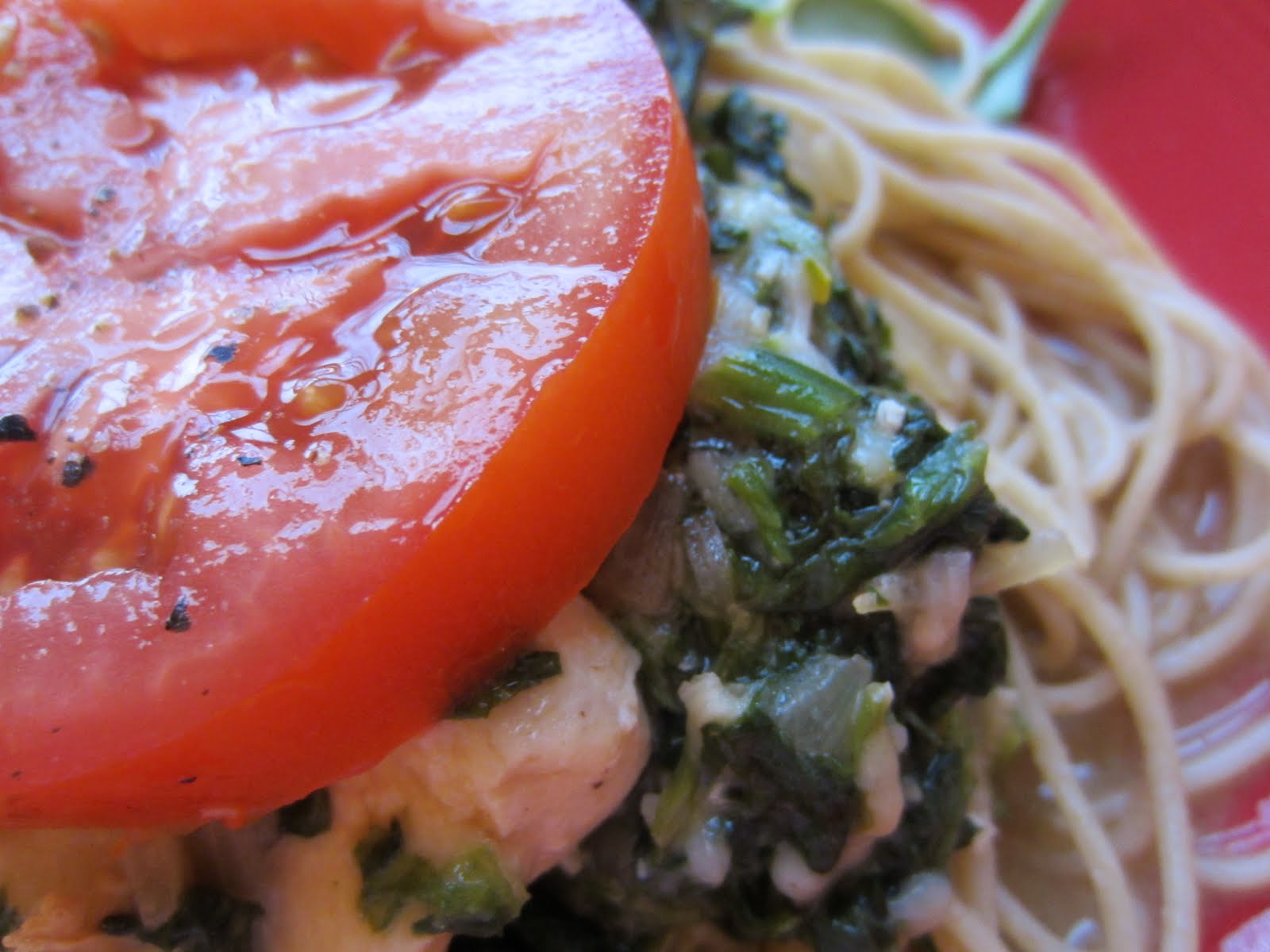 Chicken Florentine with Pasta and Fresh Tomatoes Renee's Kitchen