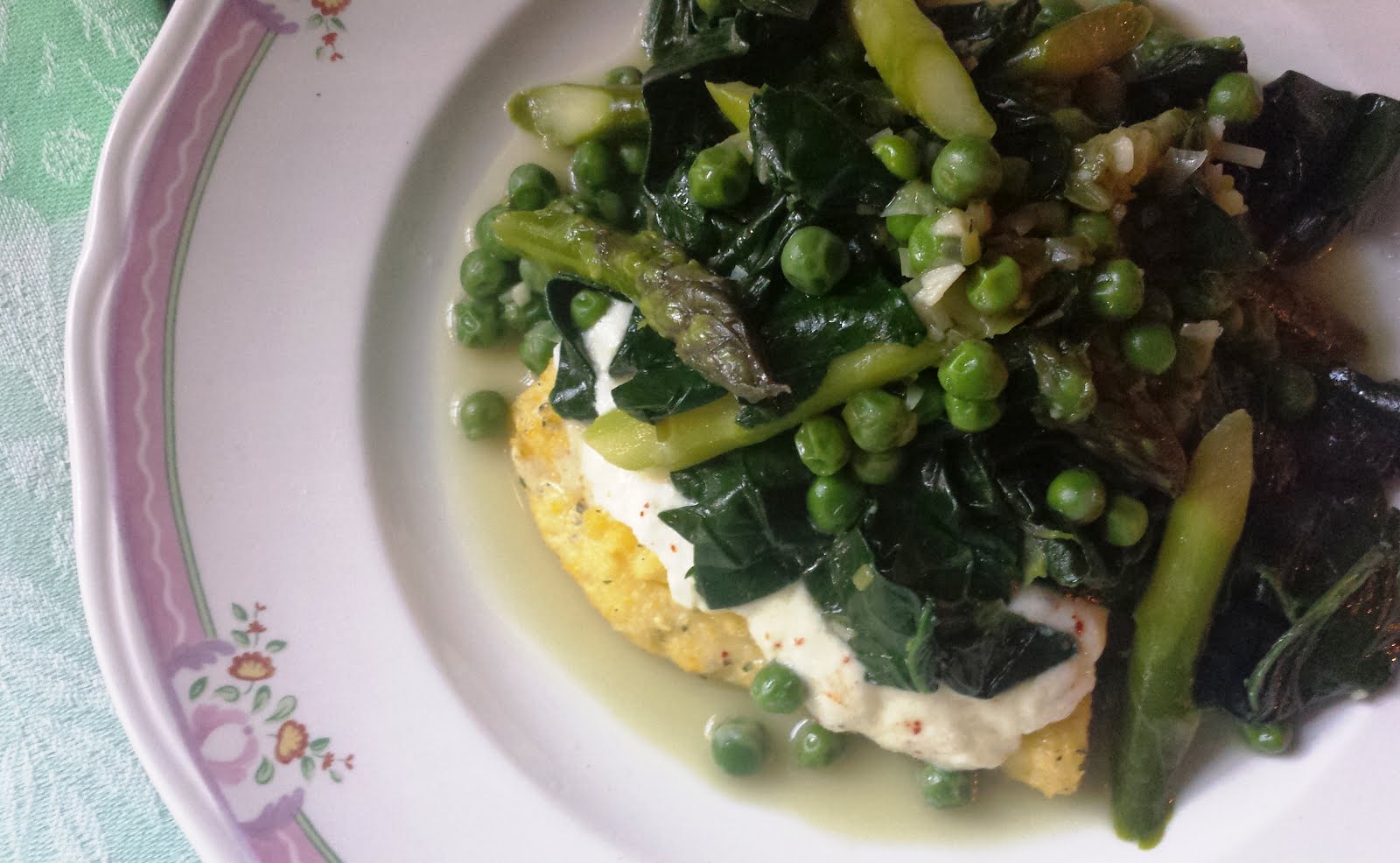 For Love of the Table Firm Polenta with a Medley of Spring Vegetables