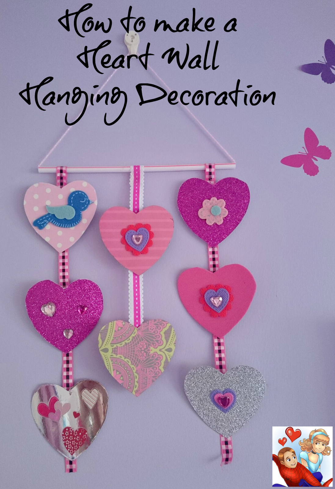 How To Make A Heart Mobile/Wall Hanging Decoration Emmy's Mummy
