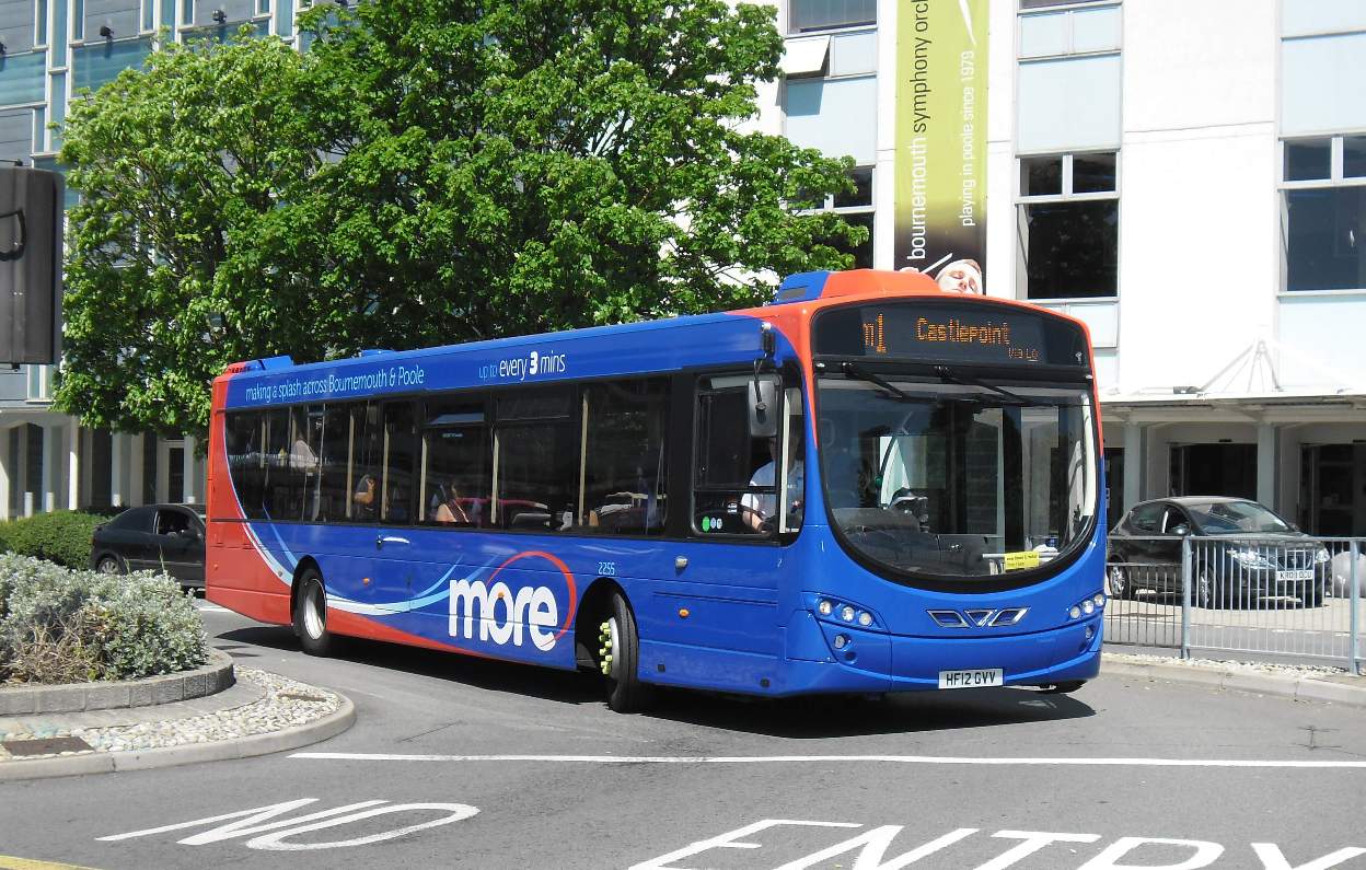 southern england bus scene new bournemouth poole volvos m2 bus route