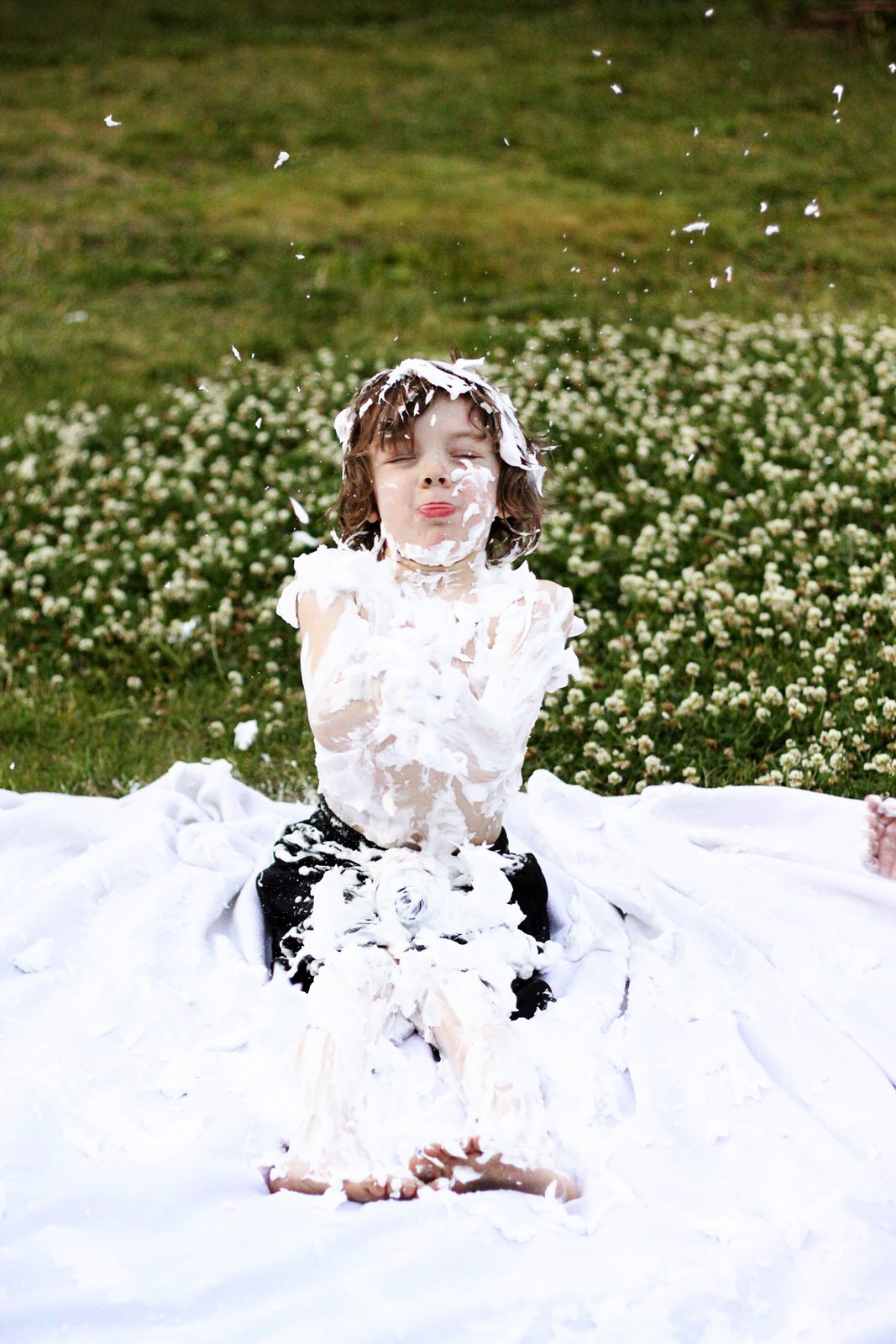 A Peakin To Our Lives a shaving cream party!