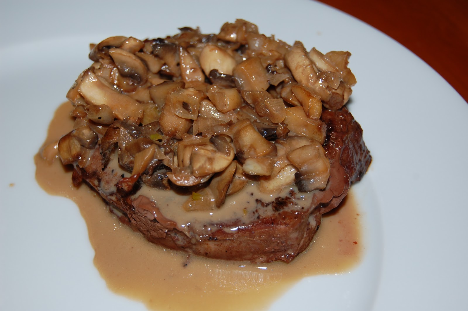 Blog Face Pan Sauteed Filet Mignon with CaramelBrandy Mushroom Sauce