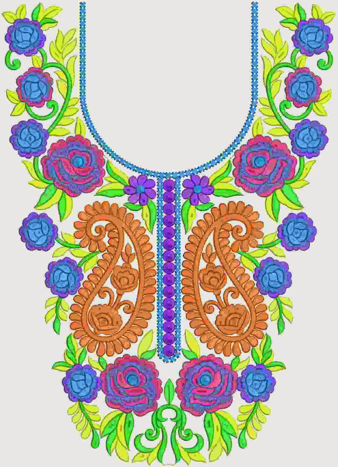 Embdesigntube super stylish neck  yoke  gala designs