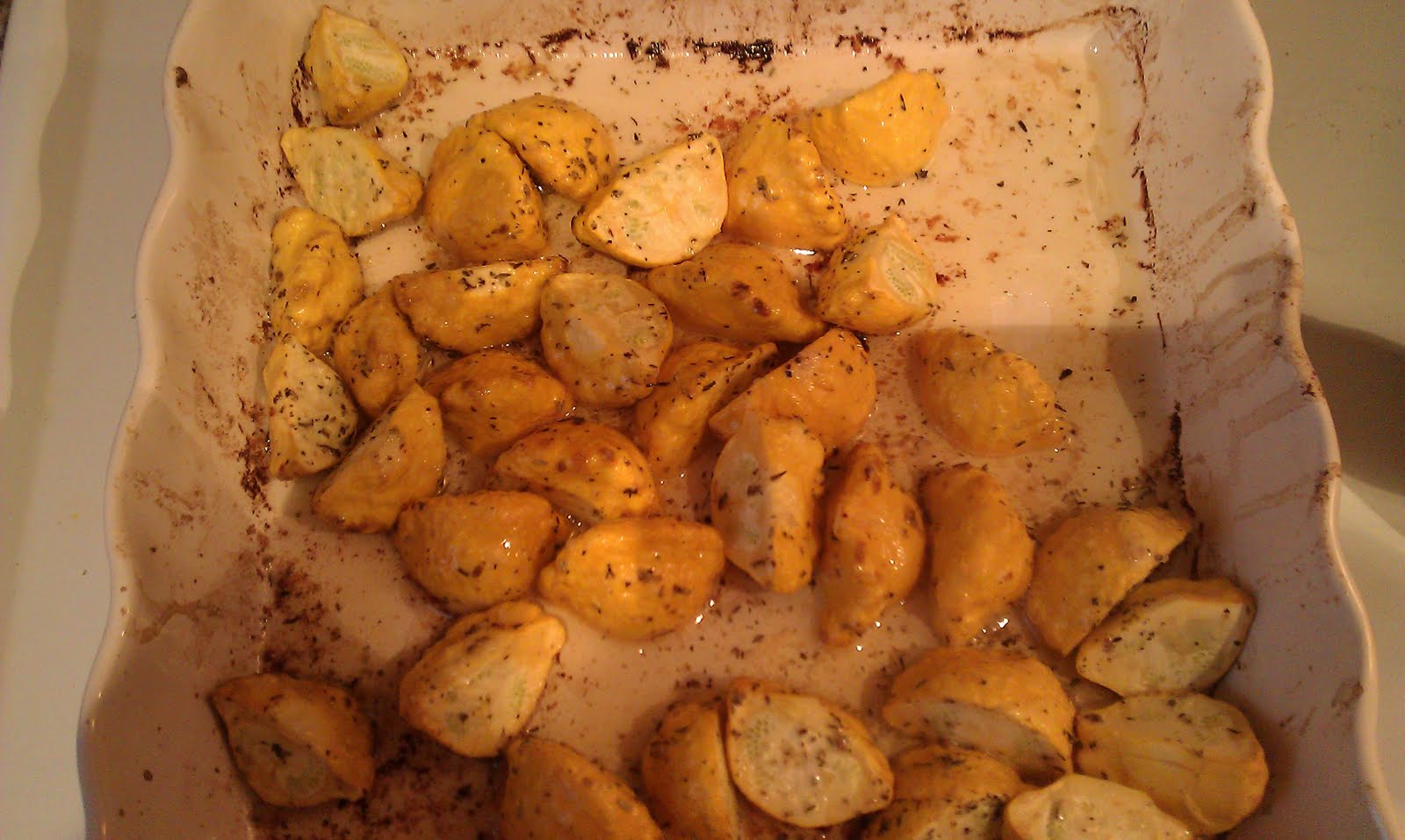 Mommy and Baby food Pork Chop Milanese with Roasted Summer Baby Squash