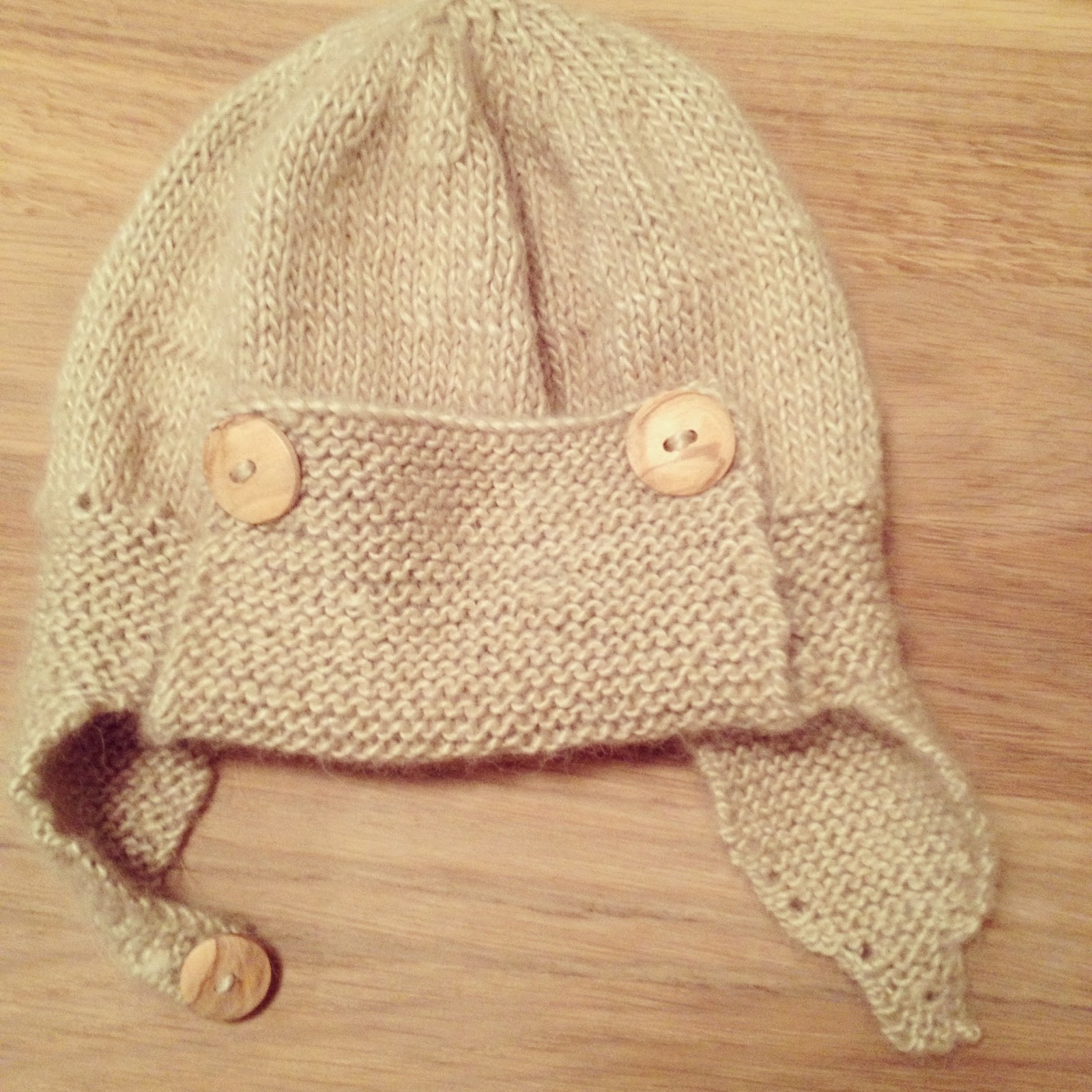 Knitted Aviator Hat Tea & Crafting