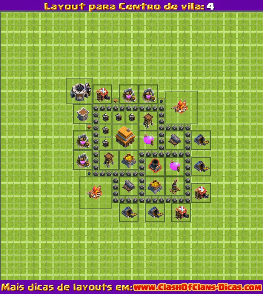 melhores layouts para clash of clans  centro de vila n u00edvel