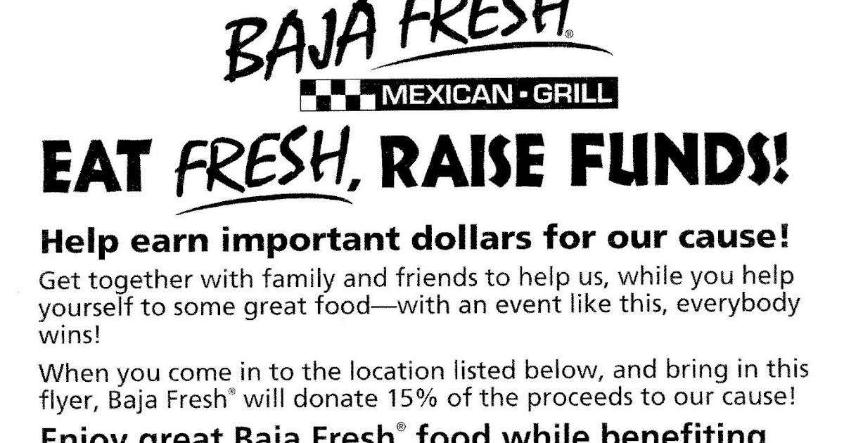 raise the woof 4 rachel theyre here baja fresh fundraiser flyers baja flyers