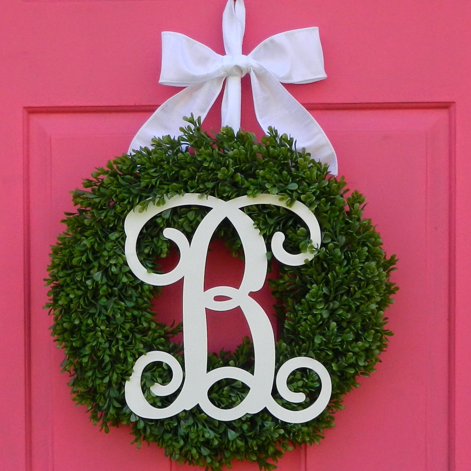 Ever Blooming Originals Monogram Door Wreath Ever Blooming Originals