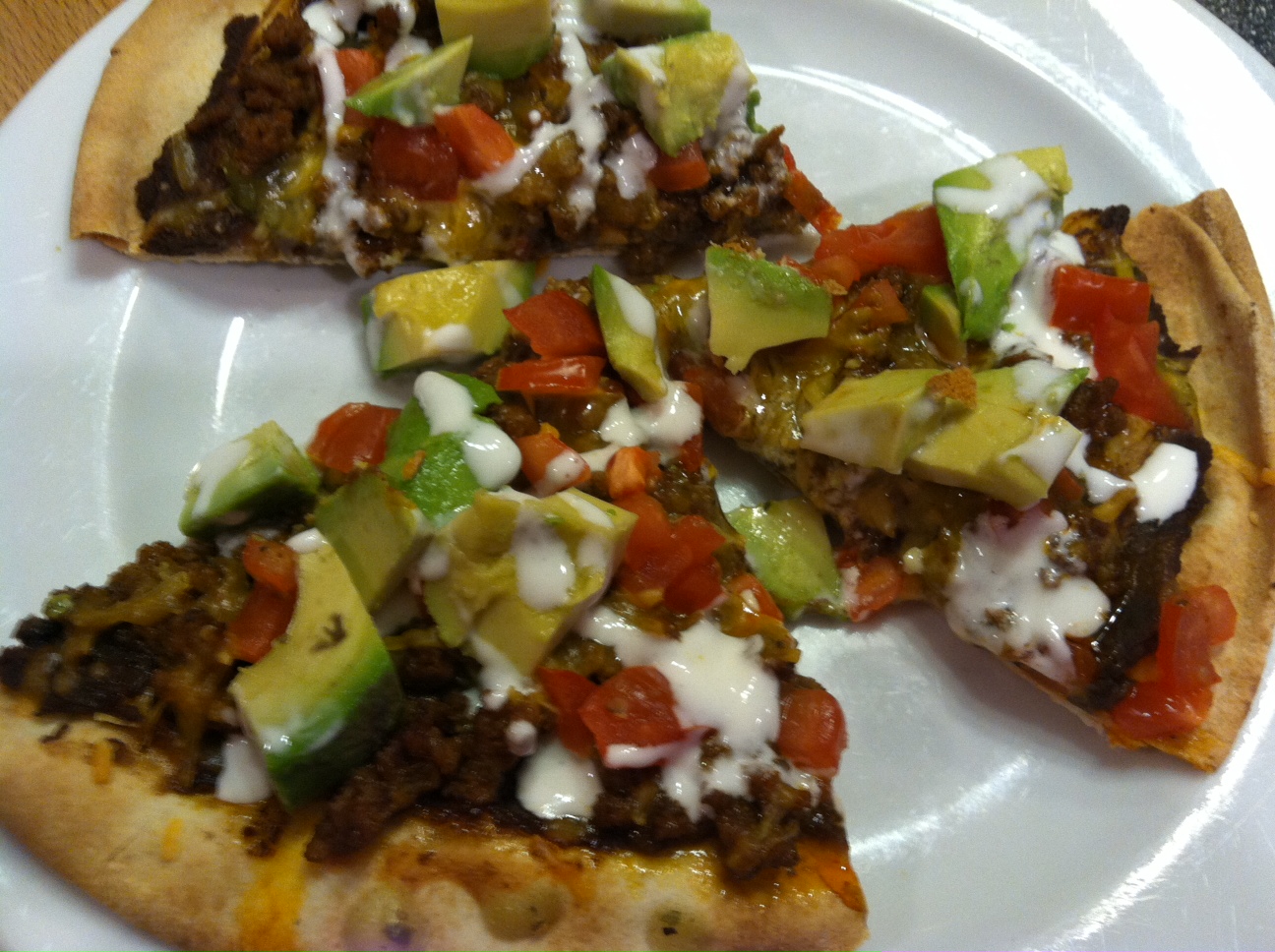 SourdoughNative: Taco Pizza on Lebanese Bread