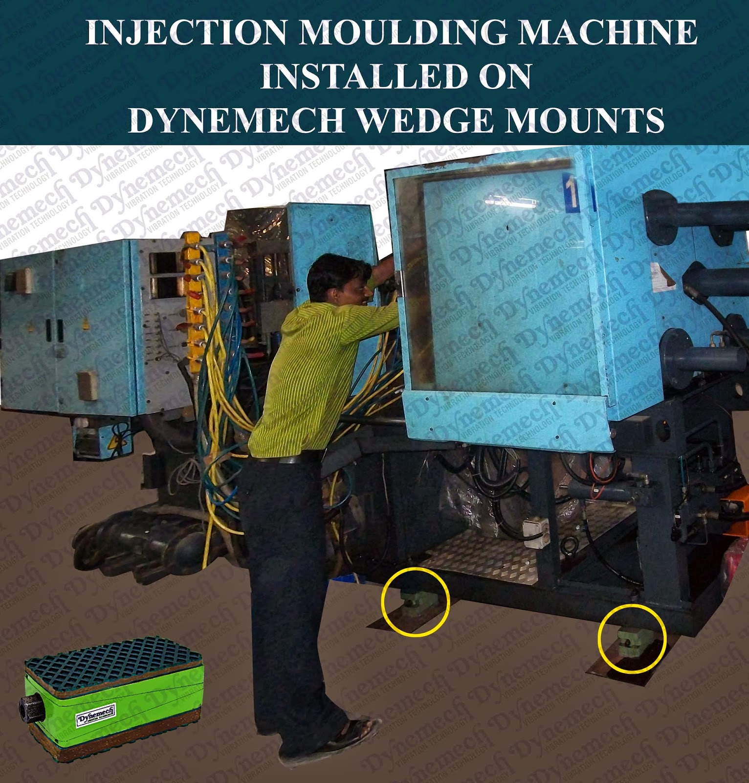 Dynemech Systems Vibration Control Injection Moulding Machine Mounts