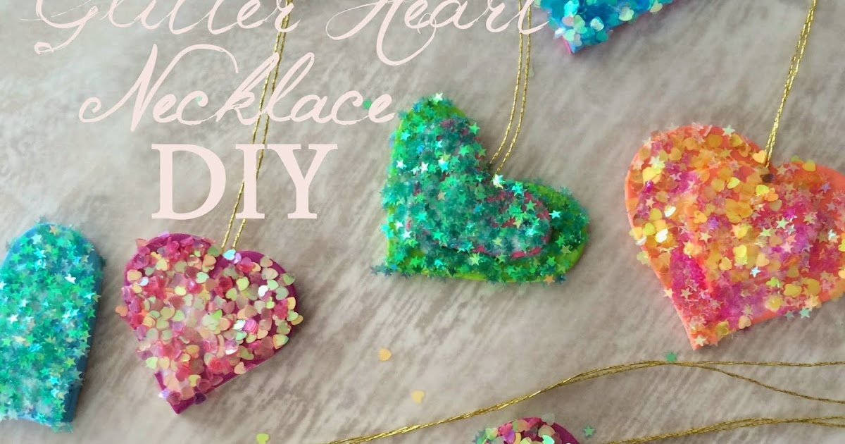 Gracie Blue Glitter Heart Necklace DIY {part one the necklace}