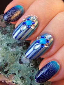 Blue Me Over color colour theme nail art nails