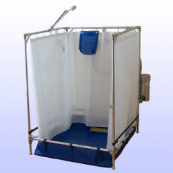 http://www.essenlux.com/products/fold-away-wheelchair-shower-standard-model