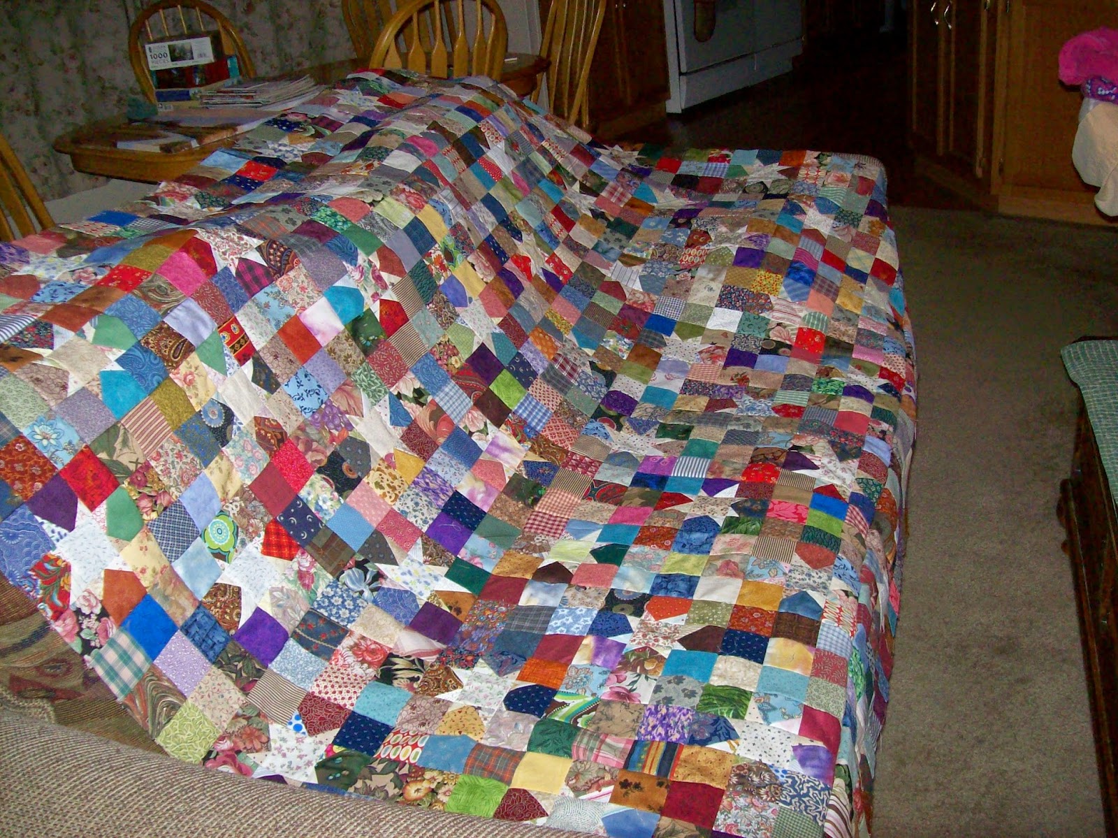 Sewing Junkie Couch quilt top complete