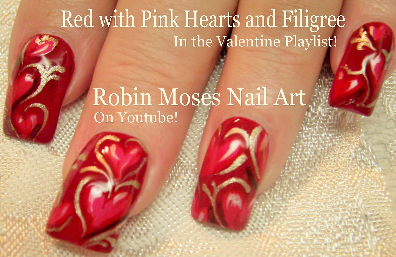 Red and White Valentine's Day Nail Art - wide 8