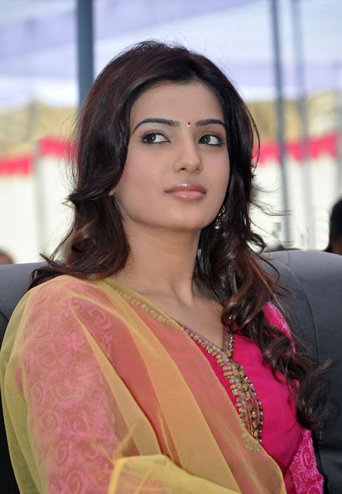 samantha beautiful in pink churidar unseen pics