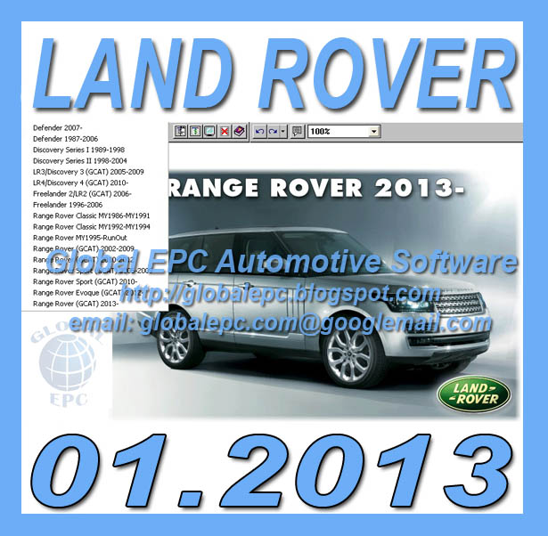 GLOBAL EPC AUTOMOTIVE SOFTWARE: LAND ROVER MICROCAT EPC CATALOGUE 01. ...