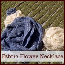 bb fabric+flower+necklace