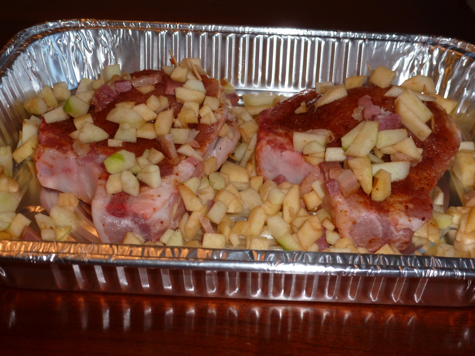 One Nine 3 BBQ Pregnant Pork Chops With Bacon And Apple Babies