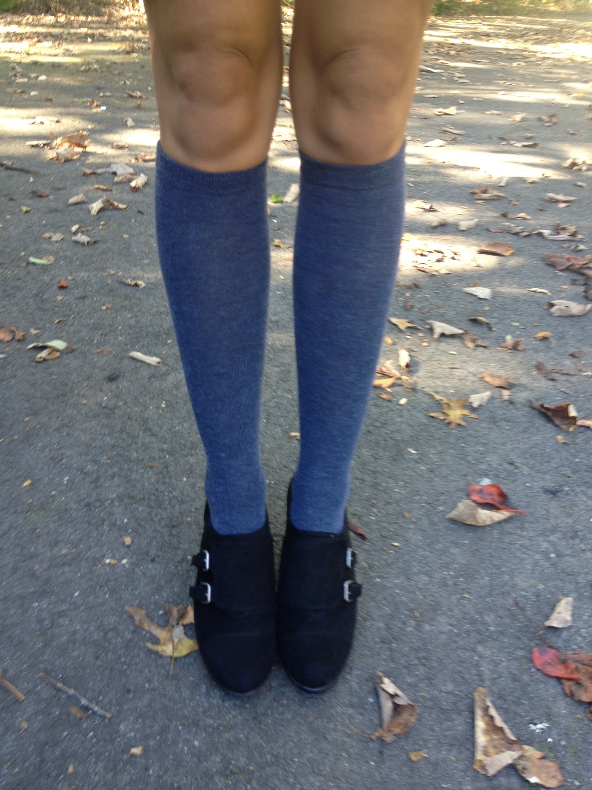 Wanderlust Fall Trend Knee High Socks and Shorts