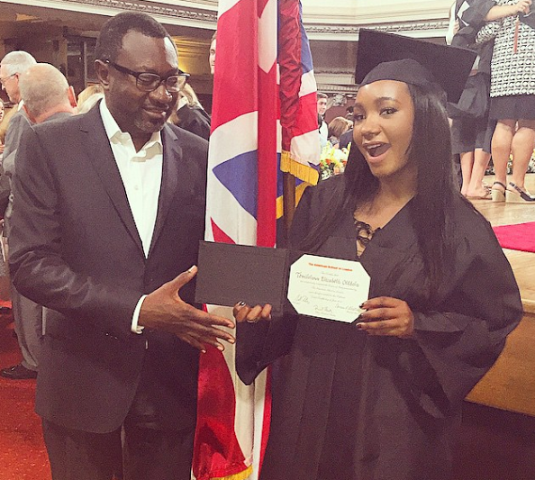 Photos: Femi Otedola&rsquo;s daughter graduates from college