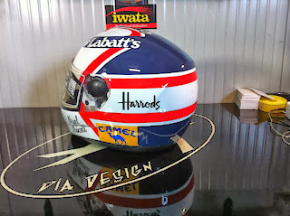 Aerografia casco replica Mansell