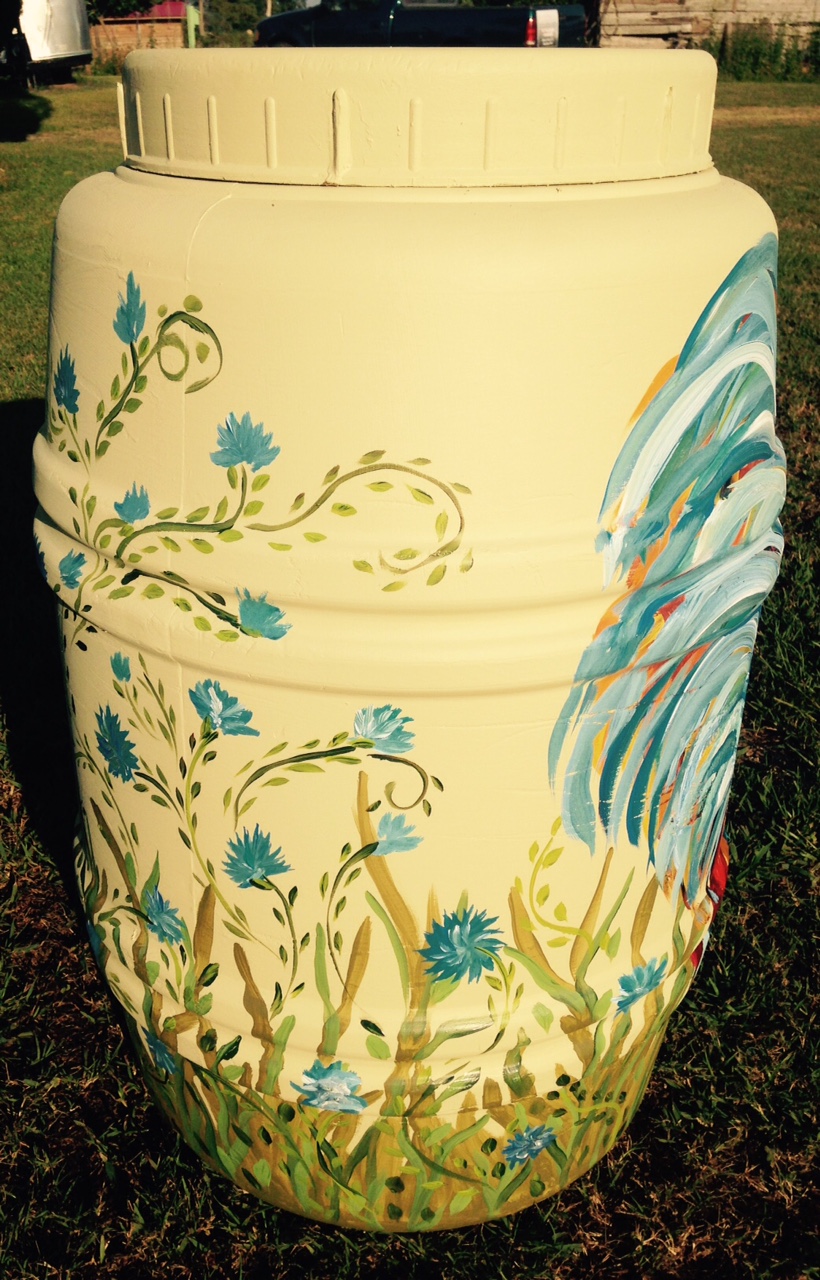 Jody Houston..... Custom Painted Rain Barrel