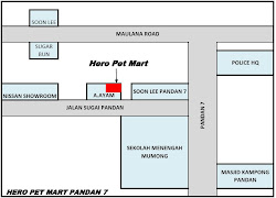 Location for Hero Pet Mart Main Branch Pandan 7.